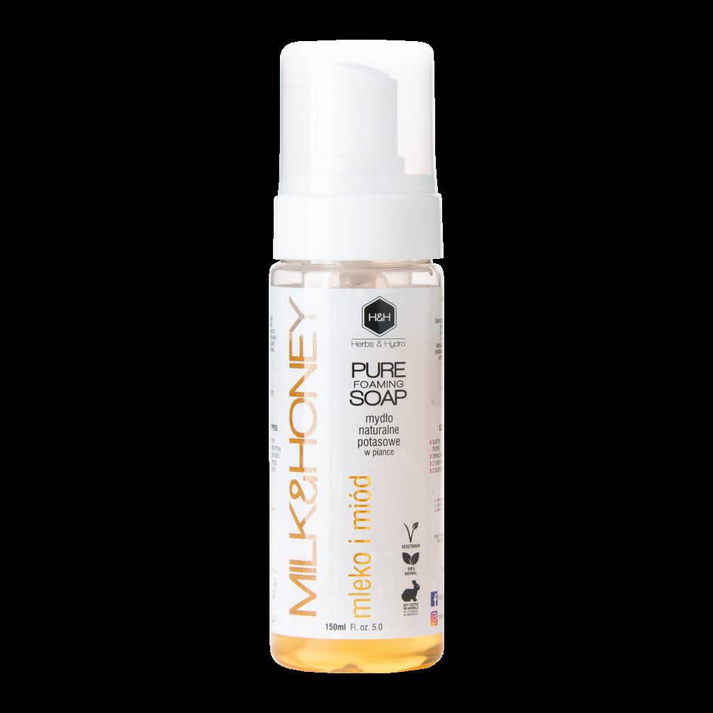 Herbs&Hydro Mydło w piance Mleko i miód 170 ml