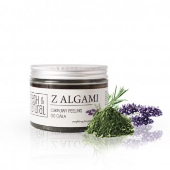 Fresh&Natural Cukrowy peeling do ciała Z algami 550 g