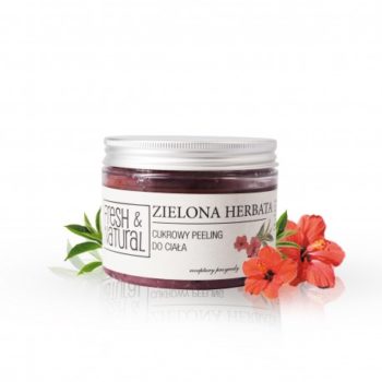 Fresh&Natural Cukrowy peeling do ciała Zielona herbata 550 g