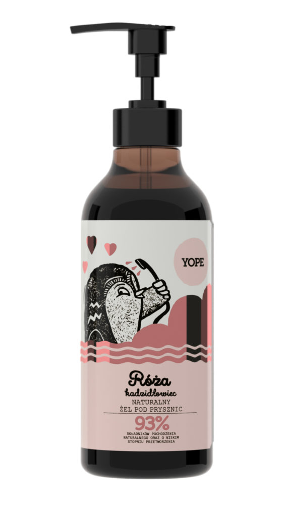 YOPE Żel pod prysznic Róża i kadzidłowiec 400 ml