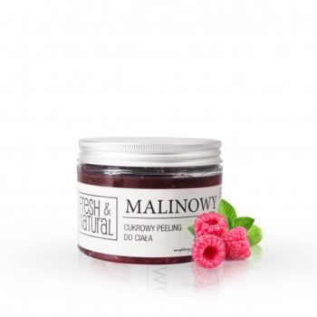 Fresh&Natural Cukrowy peeling do ciała Malinowy 550 g