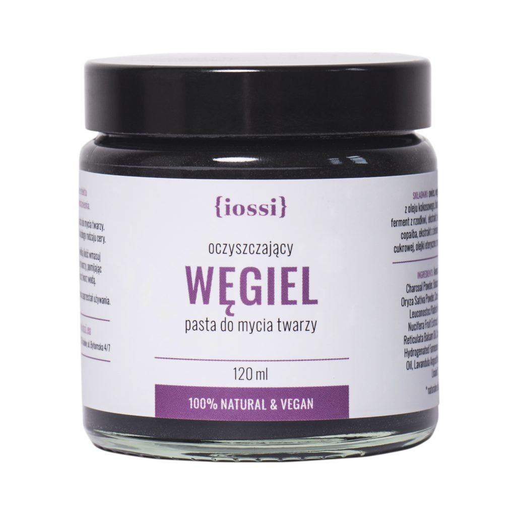 IOSSI Pasta do mycia twarzy Węgiel - oczyszczająca 120 ml