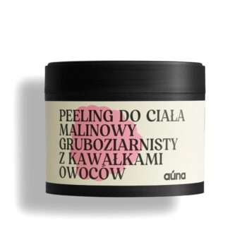 Auna Vegan Gruboziarnisty peeling do ciała MALINOWY 300 ml z kawałkami malin