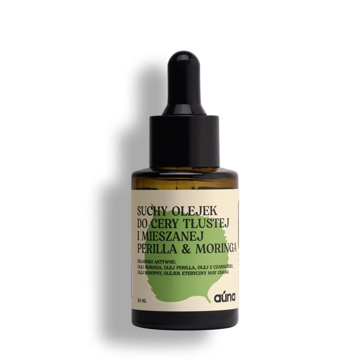 Auna Vegan suchy olejek do cery tłustej i mieszanej perilla & moringa | serum na niedoskonałości | 30 ml