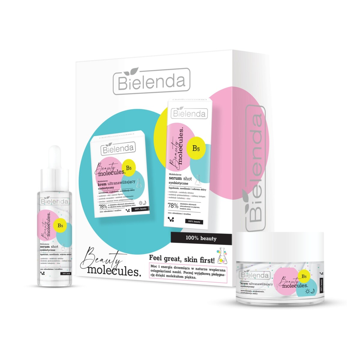 Bielenda Zestaw Beauty Molecules synbiotyczny krem + serum