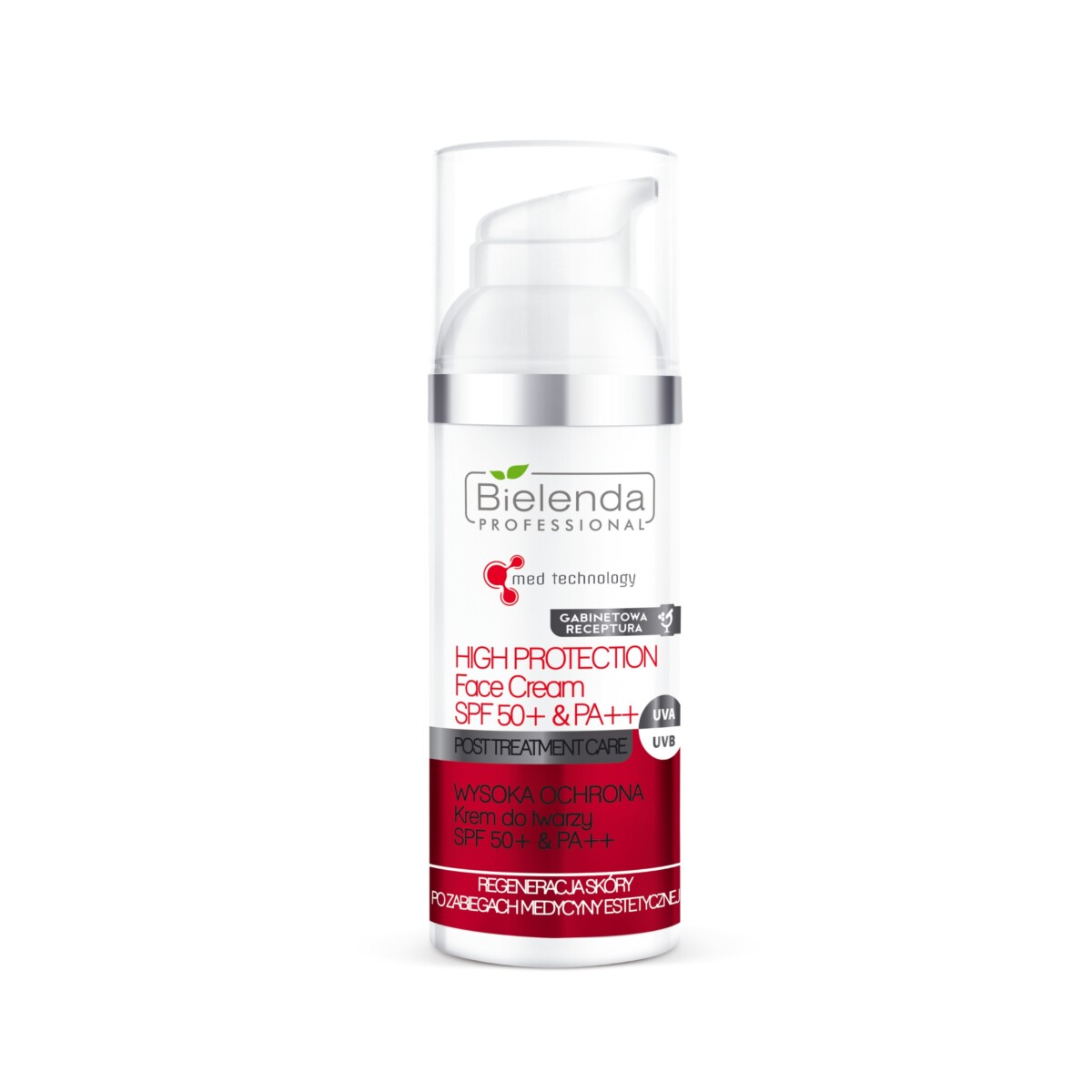 Bielenda Professional POST TREATMENT CARE - WYSOKA OCHRONA Krem do twarzy SPF 50+ & PA++